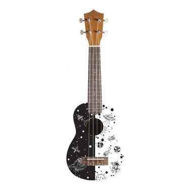 Ukelele Soprano Bamboo Diseño Galactica Ukulele Con Funda